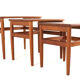Set of 3 Danish Nesting Tables soldi teak - mid century modern design