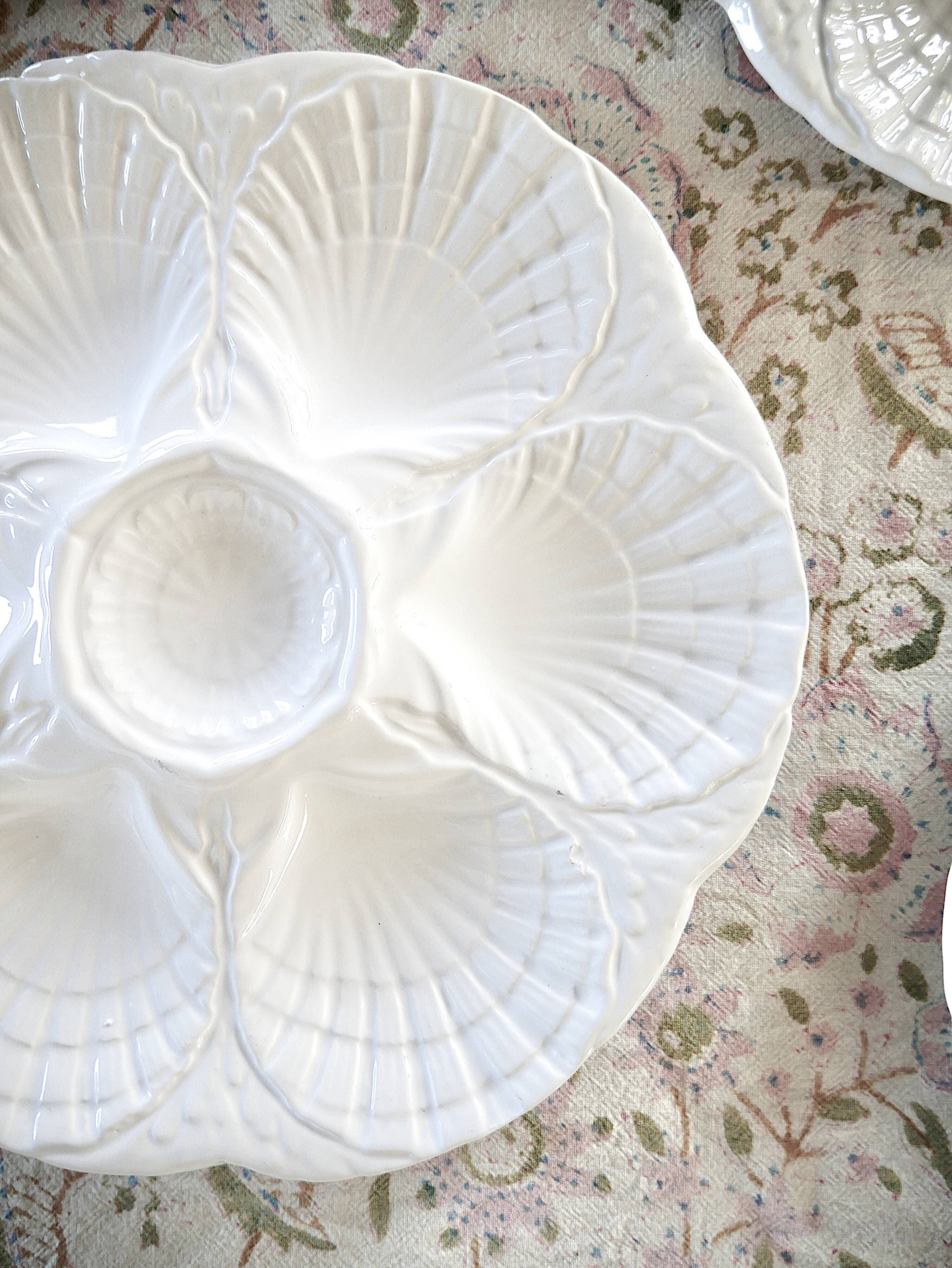 Lot de 6 assiettes à huîtres