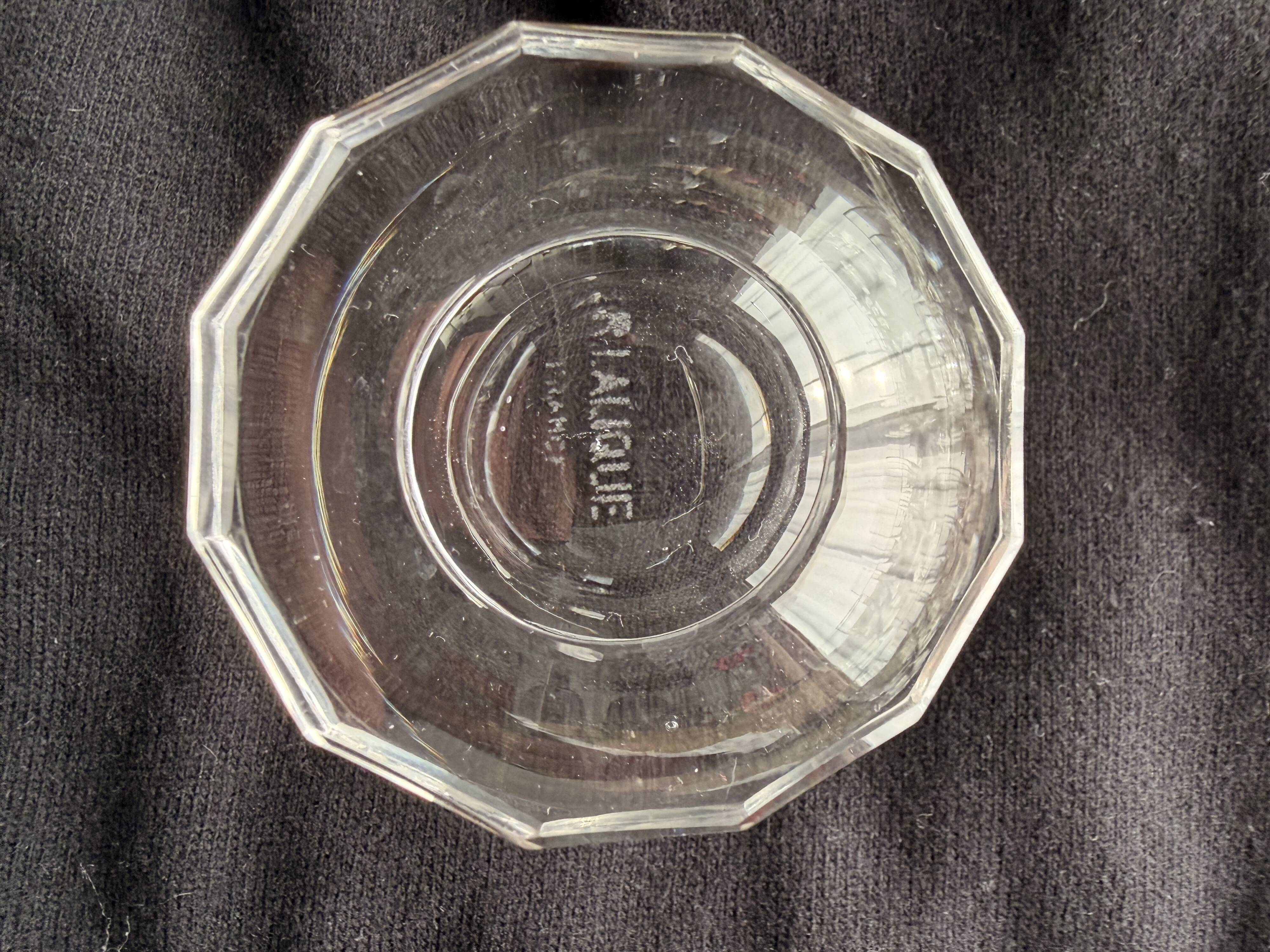 Service 26 Crystal Glass René Lalique France Model Lille Art Deco