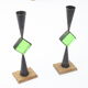 Wrought iron candle holders by Erik Hoglund & Pierre Forsell  for Bo Svensk, Sweden 1950s.