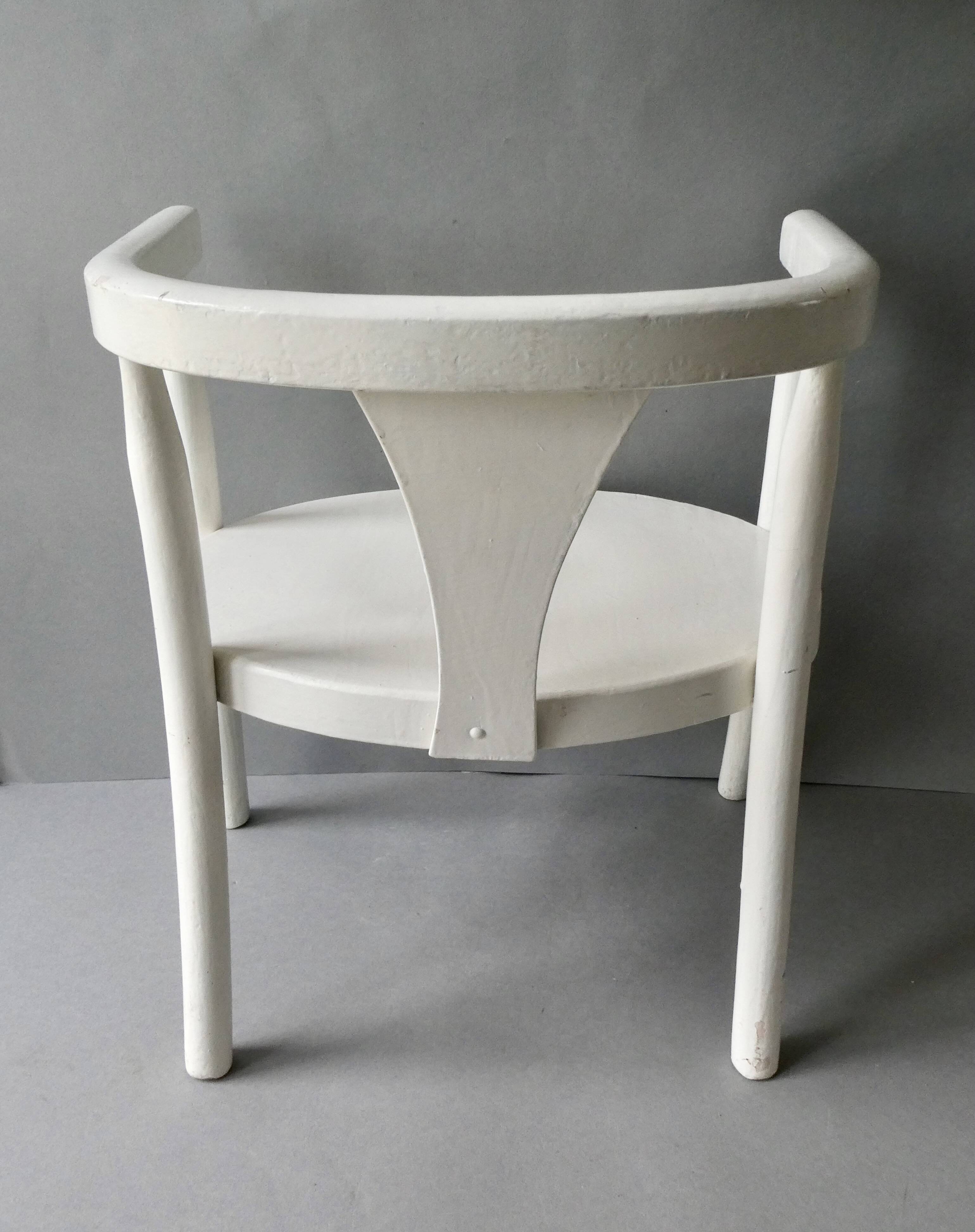 Baumann children's chair, white lacquered, around 1960.