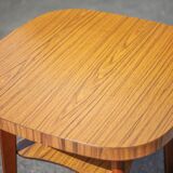 Table vintage, table bois, table basse formica, table 2 étages