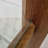 Custom made solid wood and glass hifi rack, 1970s