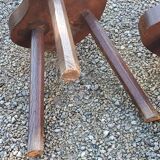 Pair of vintage shepherd stools in solid oak
