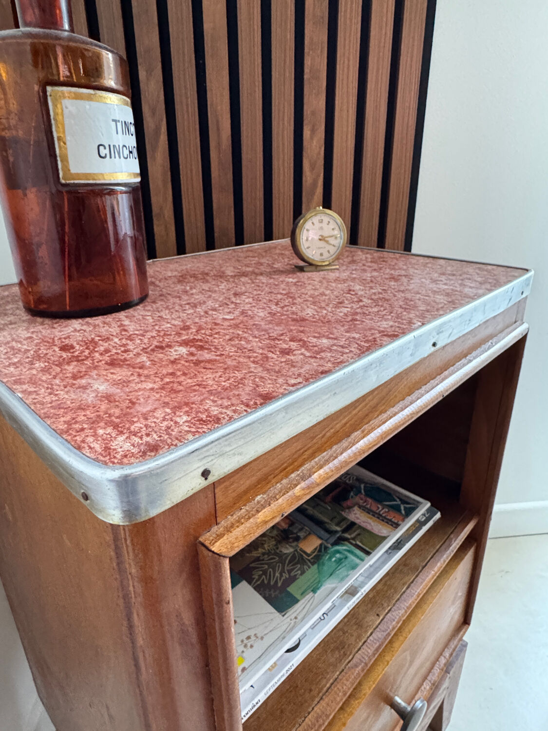 Antique vintage bedside table