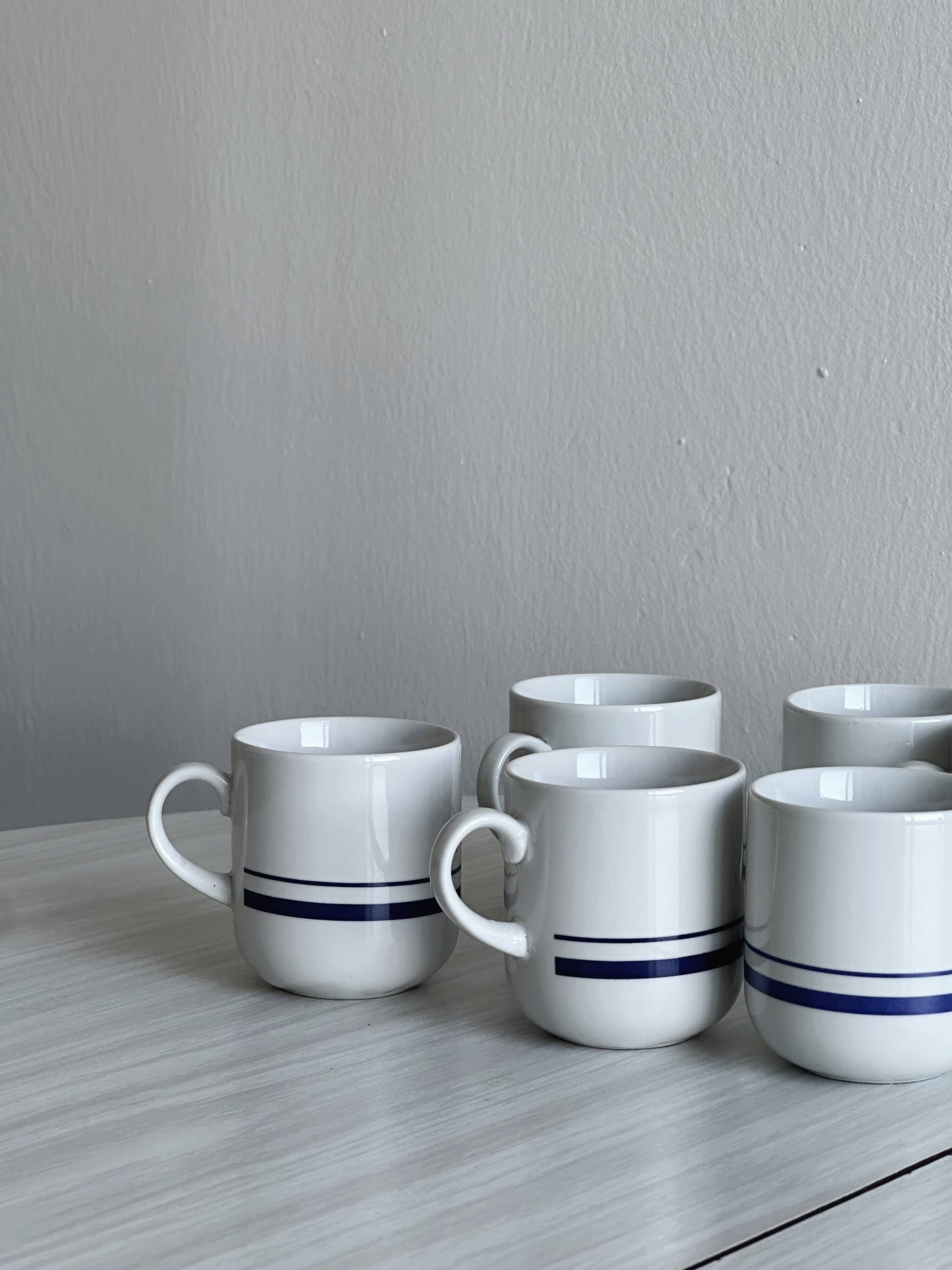 6 porcelain espresso cups