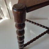 Wood tripod sofa end