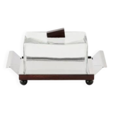 Garance Vallée Monoprix. Butter dish, chrome-plated metal and glass