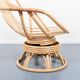 Fauteuil lounge avec table d'appoint vintage en bambou