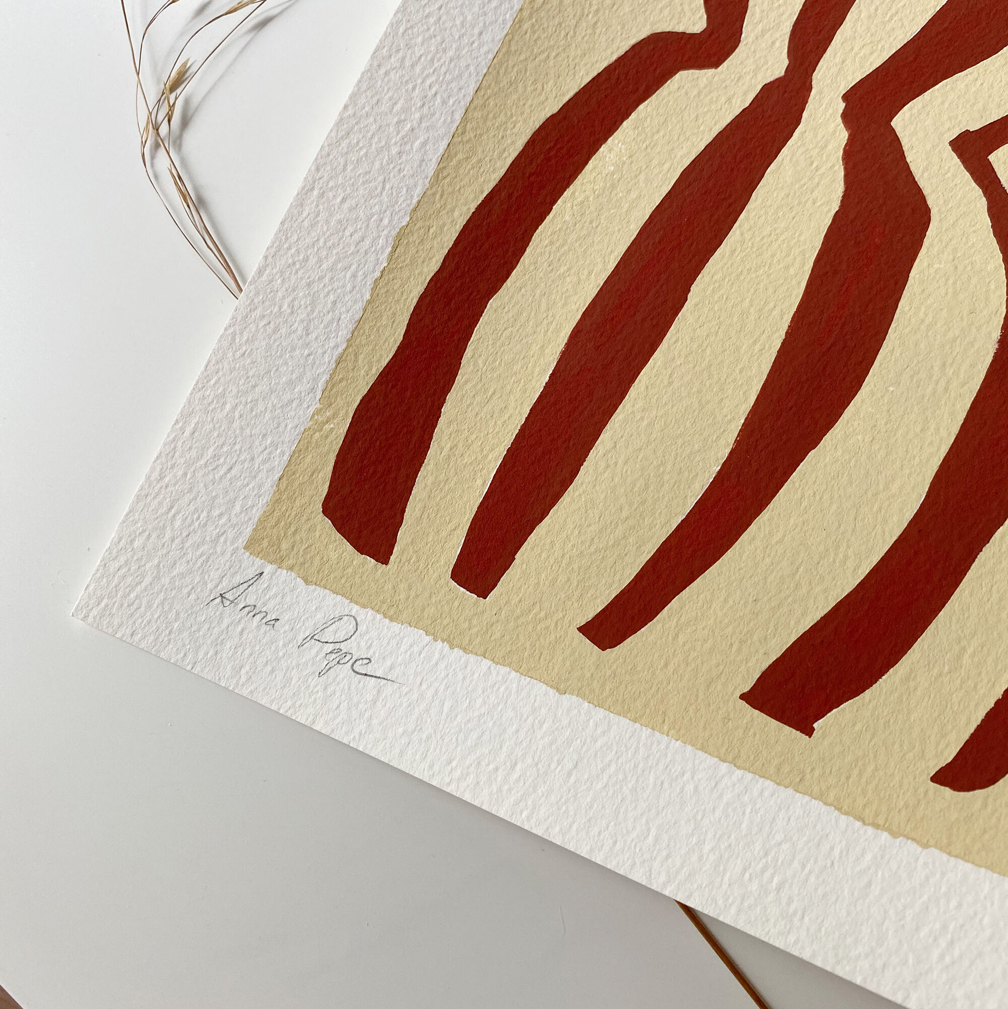 Original gouache painting "Stripes"