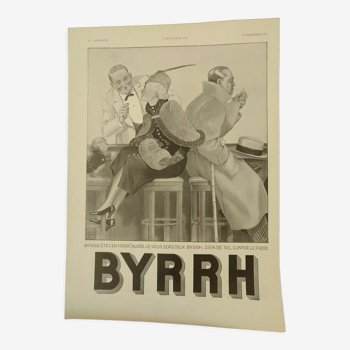Publicité papier  Byrrh  année   1934