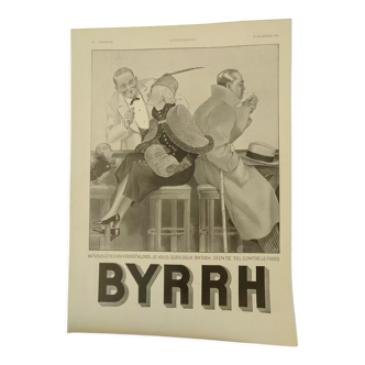 Byrrh paper advertisement from a magazine of the year 1934