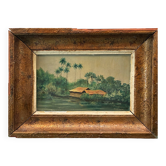 Exotic landscape with palm trees XXth century