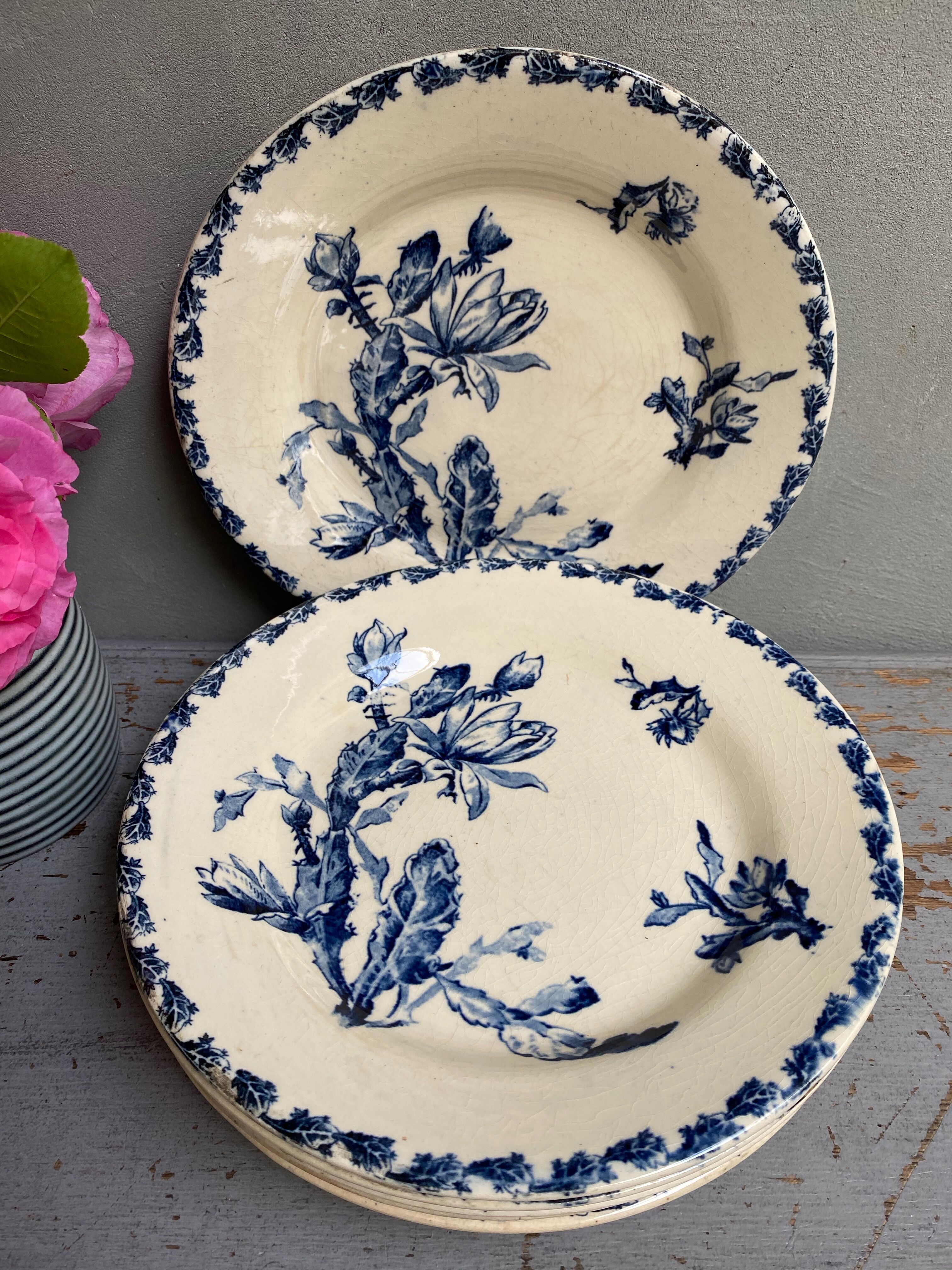 Gien 'Cactus' porcelain plates