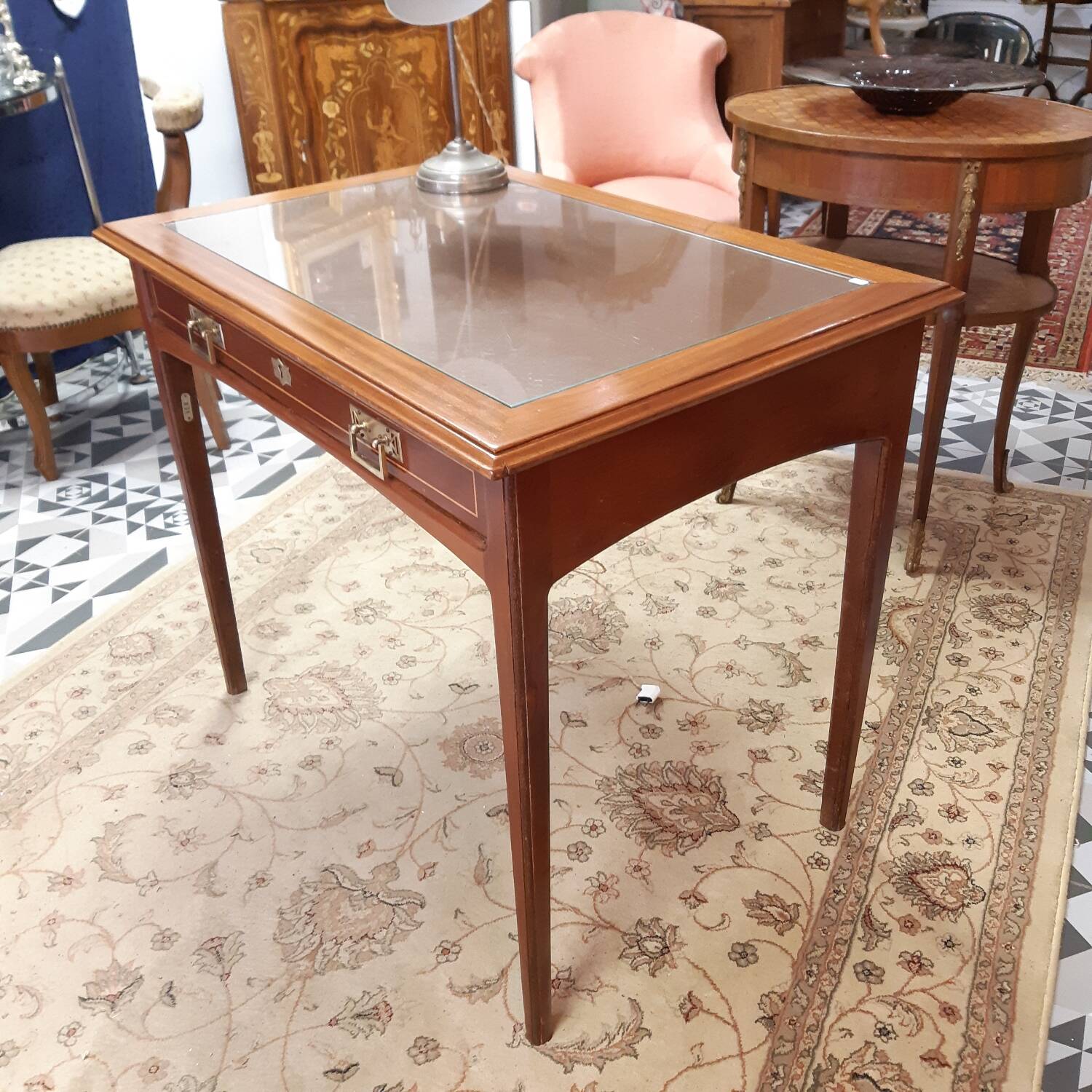 Bureau art nouveau en acajou