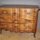 Eighteenth-century walnut crossbow commode.