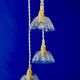 Suspension triple vintage glass chandelier - tableware collection