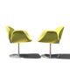Pair of Little Tulip armchairs by Pierre Paulin for Artifort in green fabric.