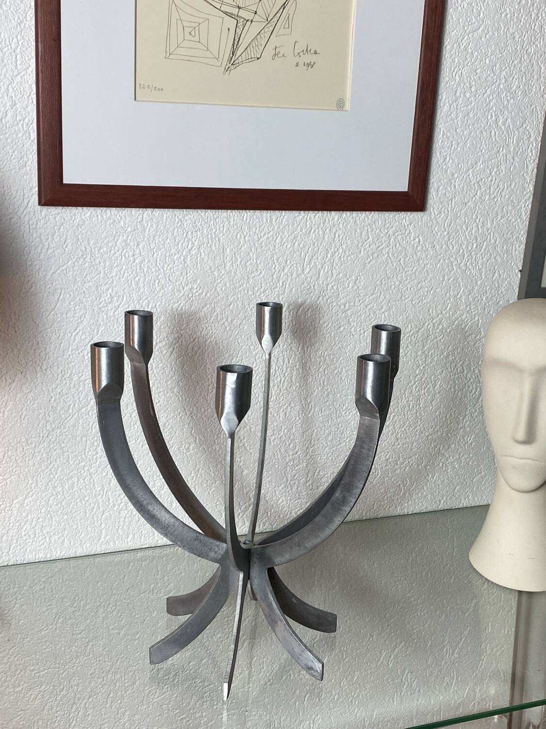 Sigga Heimis aluminum six-branched candlestick