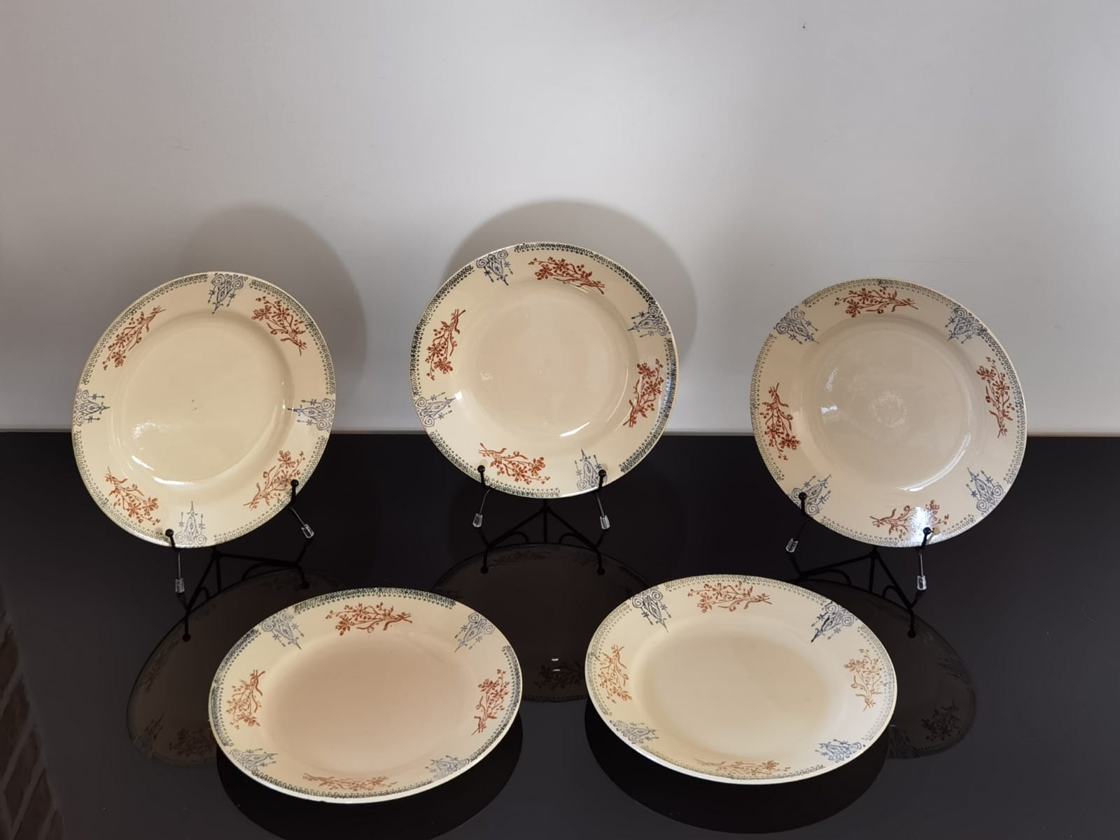 Set of semi-hollow plates Amandinoise St Amand vintage