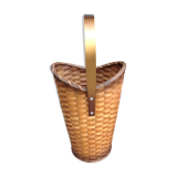 Braided wicker umbrella holder 60/70s