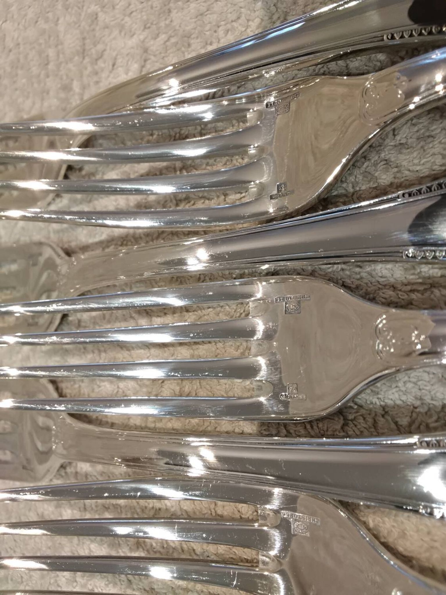 6 silver-plated table forks by Christofle Malmaison
