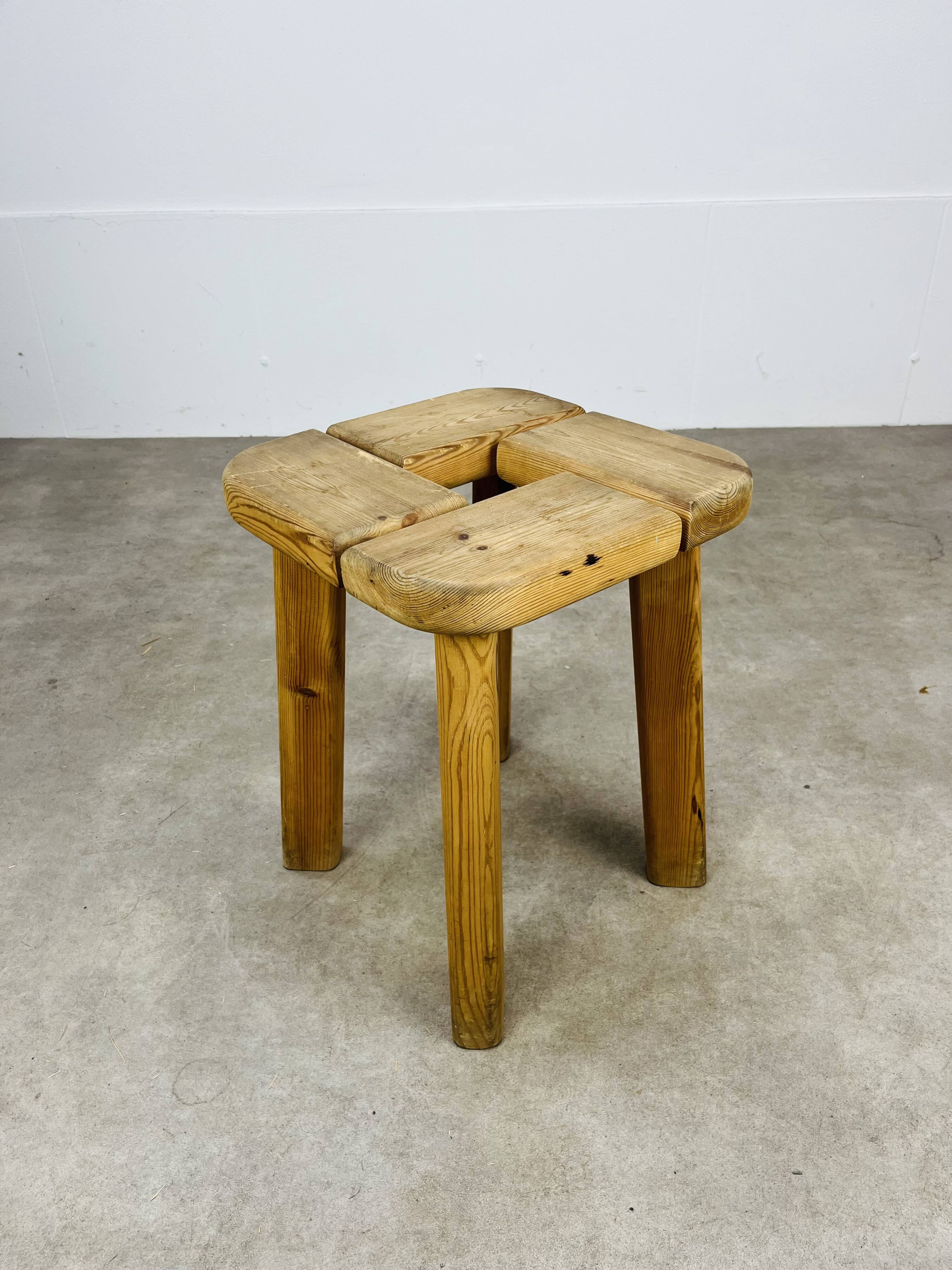 Finnsauna Olof Ottelin brutalist style stool, 1960s | Selency
