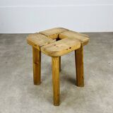 Finnsauna Olof Ottelin brutalist style stool, 1960s
