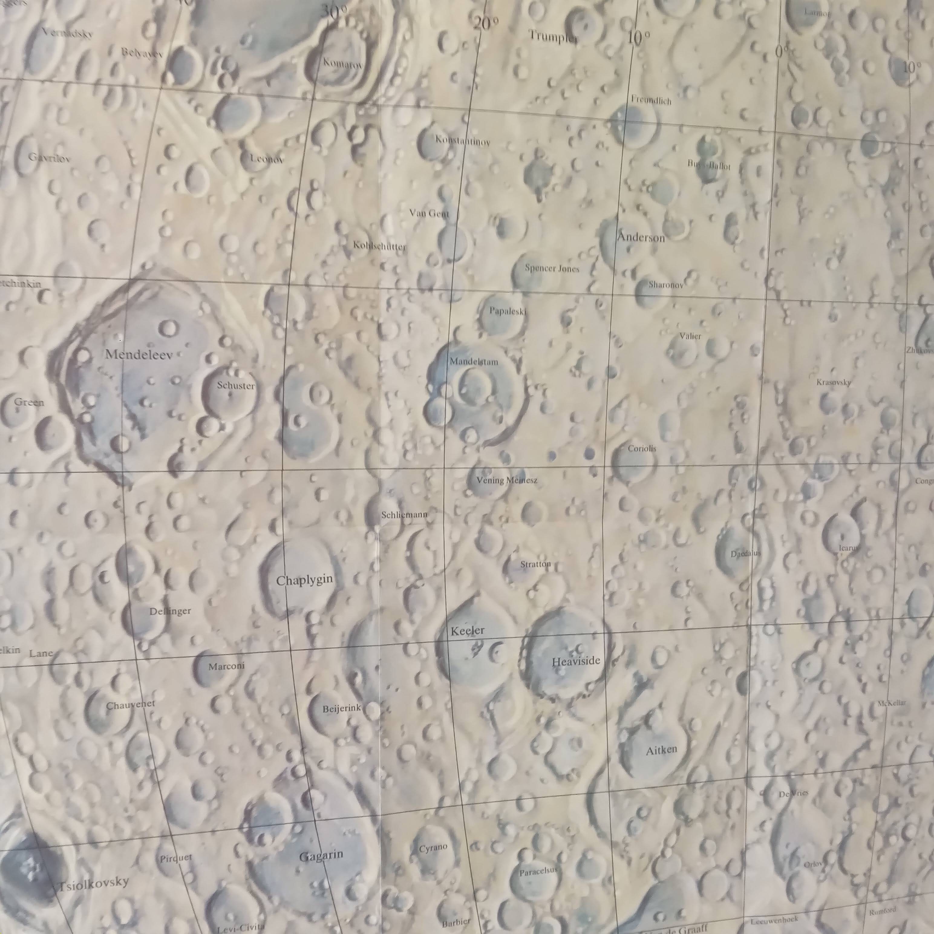 Affiche de la Lune Recto Verso , Face visible et face cachée