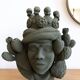 Crowned head in ceramic by Stefania Boemi – Sicily, Italy