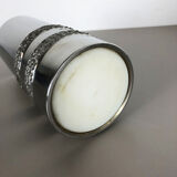 Set of 2 modernist vintage sculptural brutalist steel vases, Germany 1970s