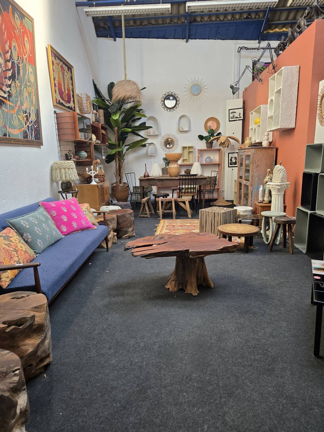 Raw wood coffee table