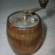 Pepper mill in vintage wooden barrel