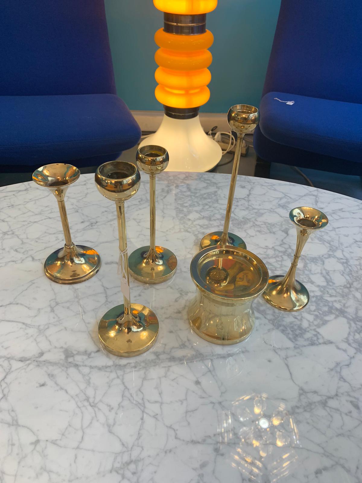 Candle holders 6 pieces F.W brass