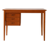 Scandinavian teak desk with three drawers, 1950s/60s
