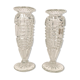 Pair of baluster-shaped glass vases