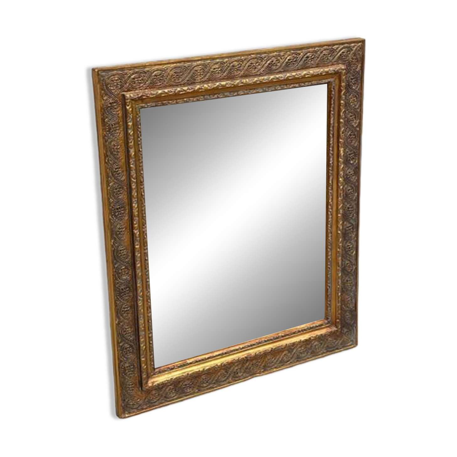 Antique gold and wood style mirror