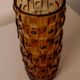 Amber glass cylindrical vase by Frantisek Vizner for Sklo Union