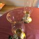 Pair of glass photophore and silver metal foot