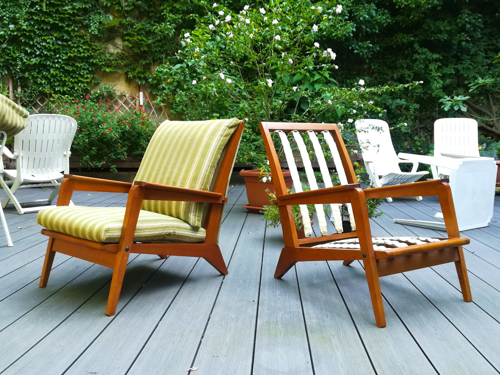 Pair of teak armchairs early 1950s