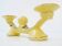 Ceramic candlestick with typical vintage patterns from the 1950s.