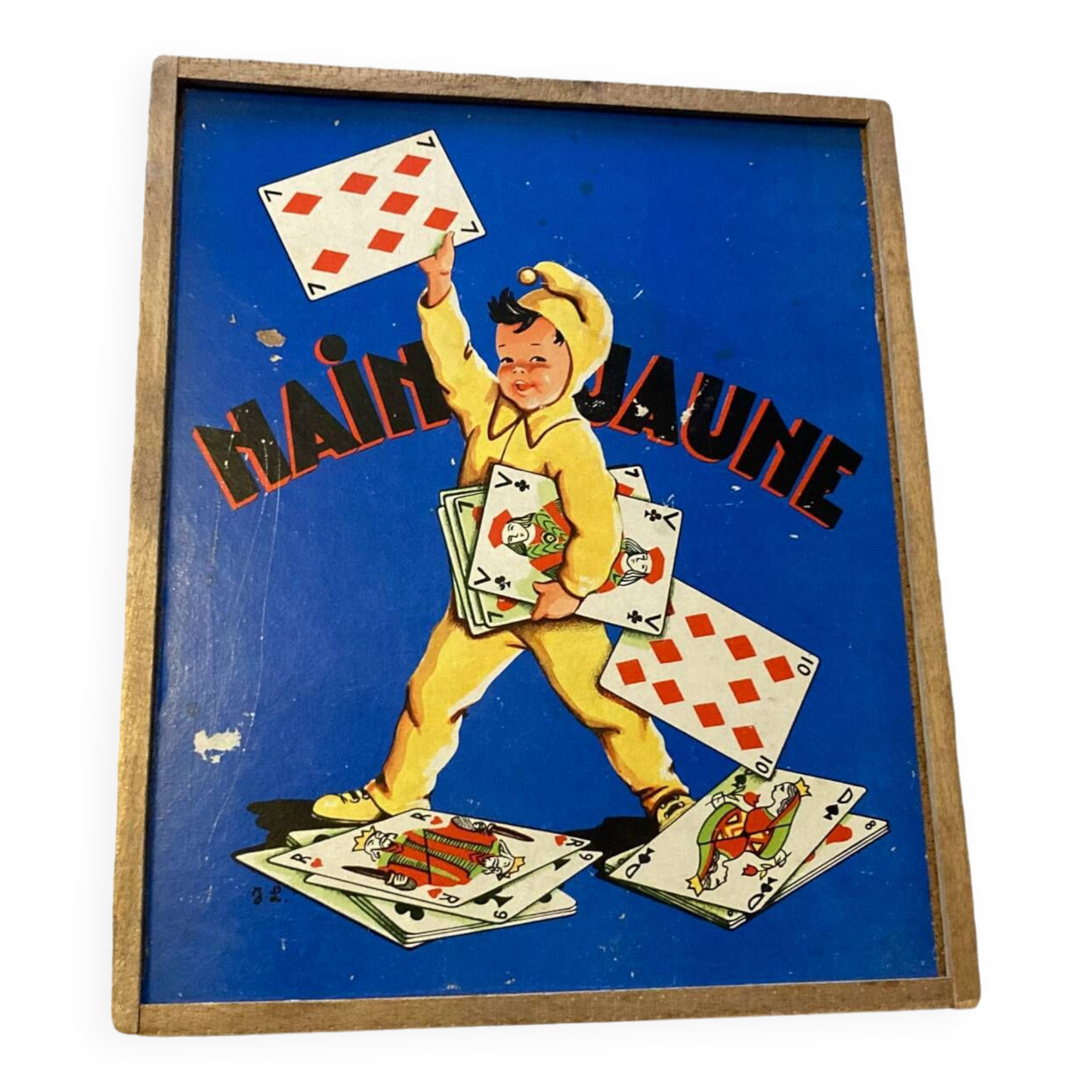 Plateau De Jeu Ancien Nain Jaune (Bar Le Duc, Bois, Société)