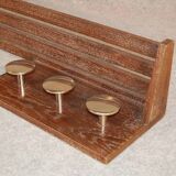 Modernist Art Deco coat racks in limed brown oak