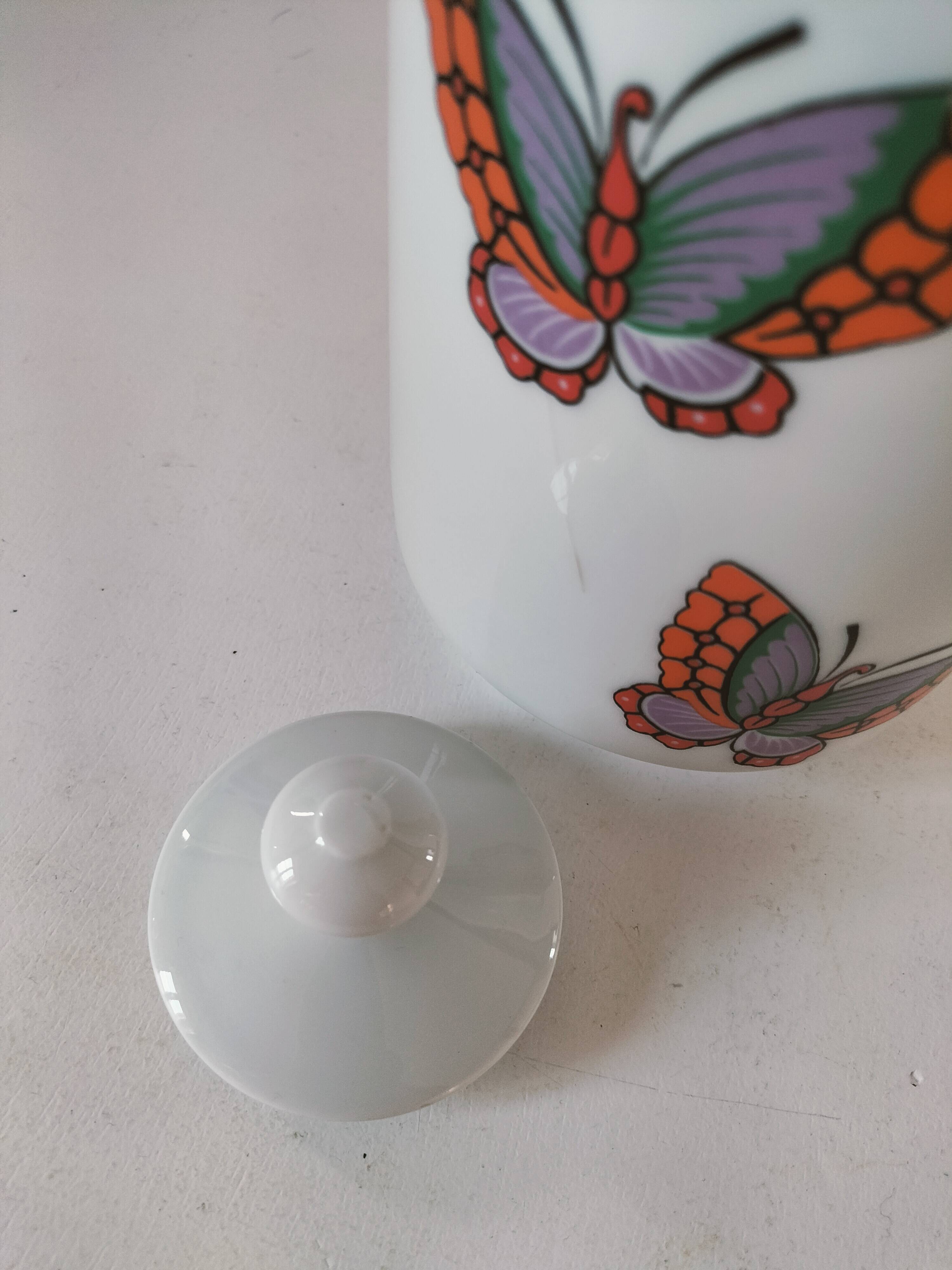 Vintage Wunsiedel Bavaria Porcelain coffee pot – butterfly motifs