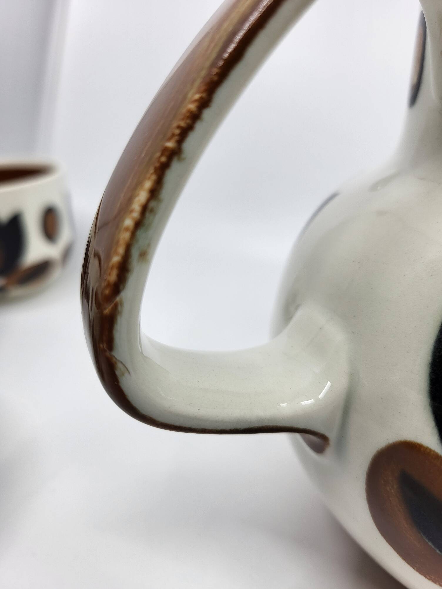 Boch la Louvière tea set, Kimono series, earthenware, Belgium 1970