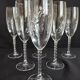 Flutes et verres cristal taillé