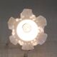 Swan neck wall light in brass, porcelain and opaline - mid 20th century.