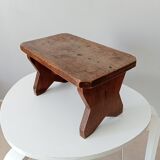 Antique solid oak stool