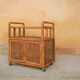 Meuble de rangement vintage en rotin