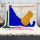 Handmade pure wool rug, size 100 x 200 cm